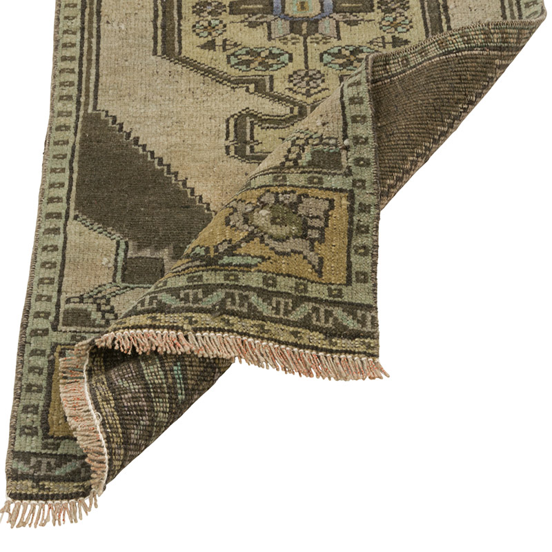 Vintage Turkish Hand-Knotted Rug - 1' 6" x 3' 9" (18" x 45") - K0085745