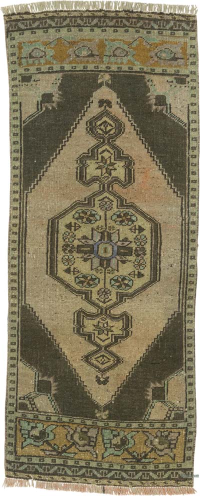 El Dokuma Vintage Halı - 46 cm x 115 cm