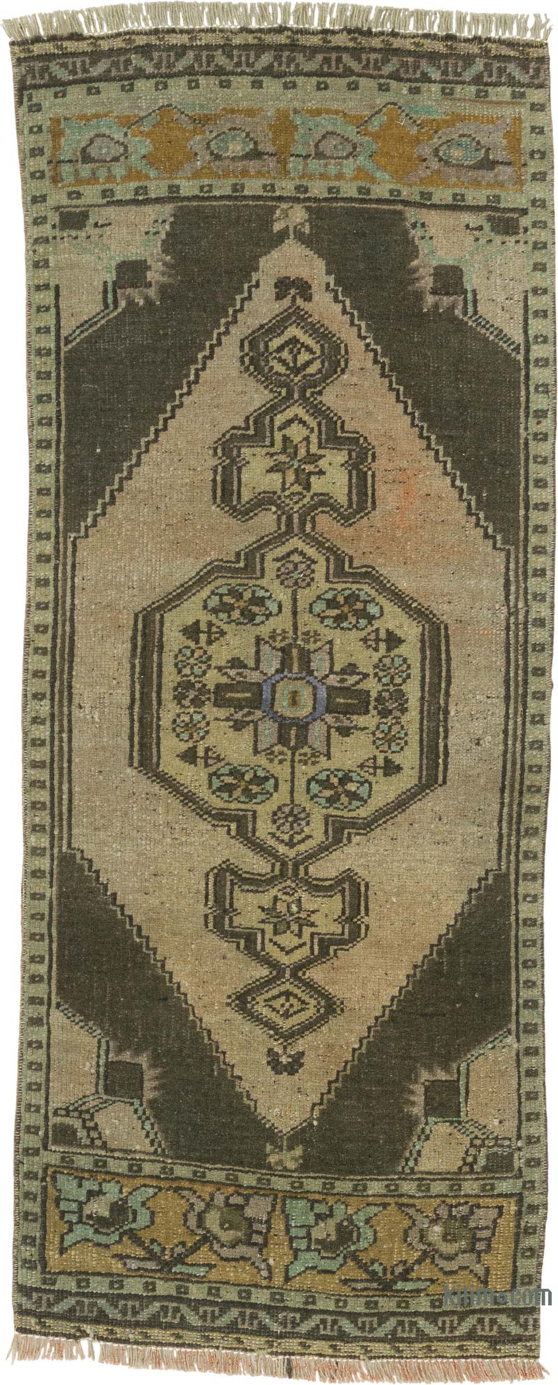 Vintage Turkish Hand-Knotted Rug - 1' 6" x 3' 9" (18" x 45") - K0085745