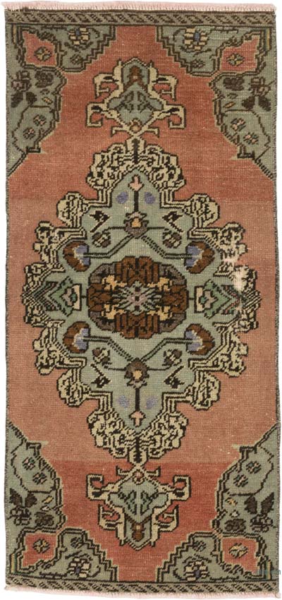 Vintage Turkish Hand-Knotted Rug - 1' 5" x 3' 1" (17" x 37")