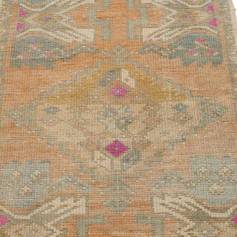 El Dokuma Vintage Halı - 50 cm x 82 cm - K0085748