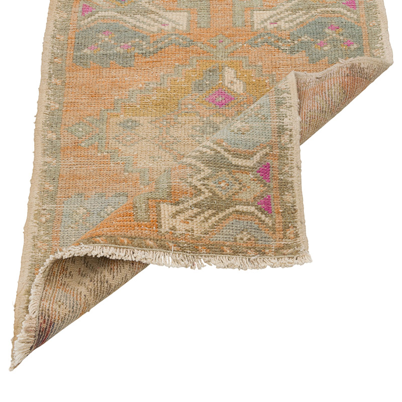 El Dokuma Vintage Halı - 50 cm x 82 cm - K0085748