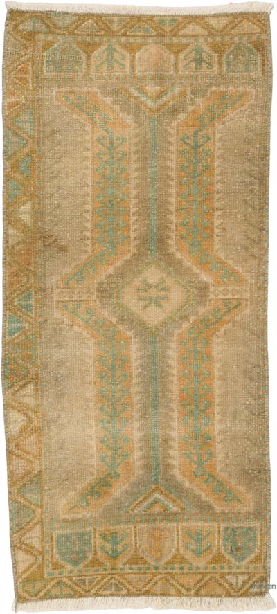 El Dokuma Vintage Halı - 38 cm x 82 cm