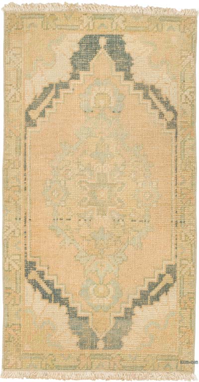 El Dokuma Vintage Halı - 46 cm x 87 cm