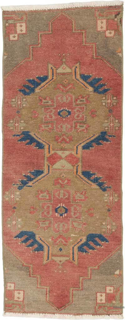 El Dokuma Vintage Halı - 41 cm x 102 cm