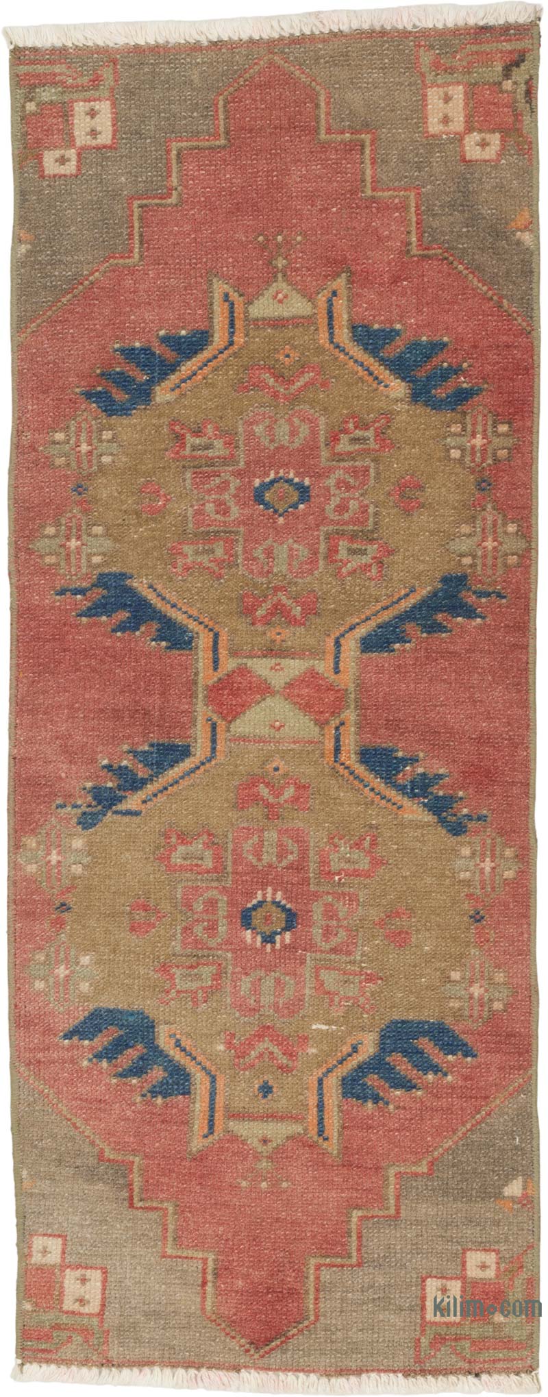 Vintage Turkish Hand-Knotted Rug - 1' 4" x 3' 4" (16" x 40") - K0085751