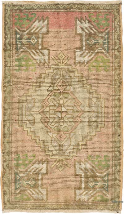Alfombra Vintage Turca Anudada a Mano - 56 cm x 95 cm