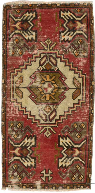 Vintage Turkish Hand-Knotted Rug - 1' 5" x 2' 9" (17" x 33")