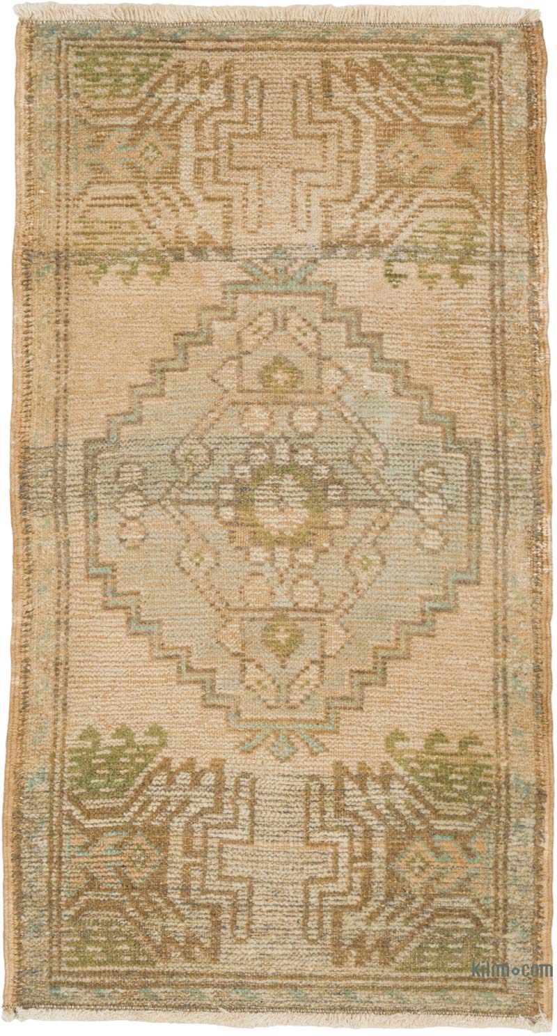 Vintage Turkish Hand-Knotted Rug - 1' 7" x 2' 10" (19" x 34") - K0085756