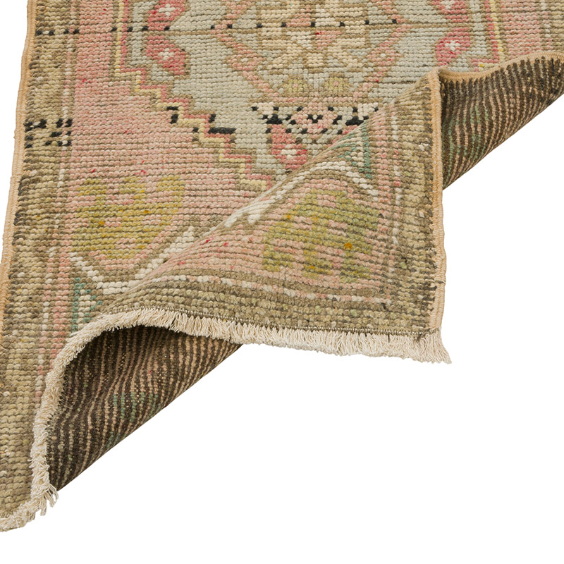 El Dokuma Vintage Halı - 54 cm x 100 cm - K0085757