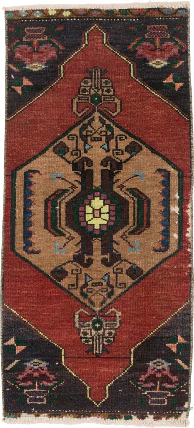 El Dokuma Vintage Halı - 43 cm x 92 cm