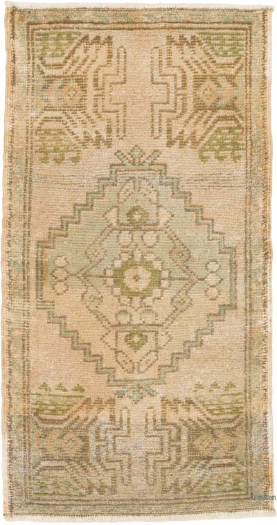 Alfombra Vintage Turca Anudada a Mano - 49 cm x 92 cm