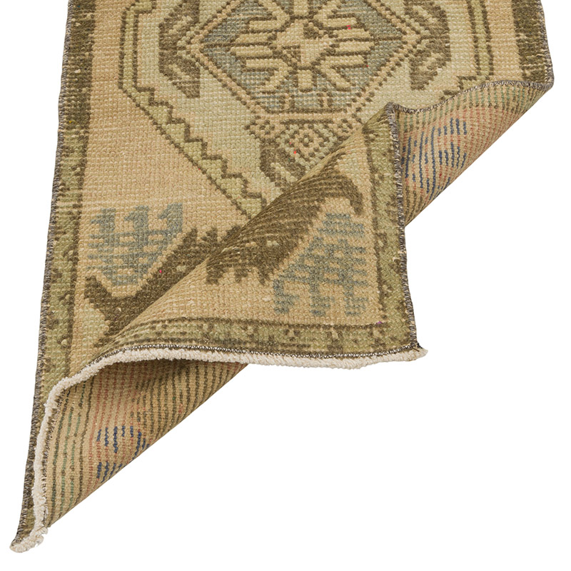 El Dokuma Vintage Halı - 47 cm x 101 cm - K0085763