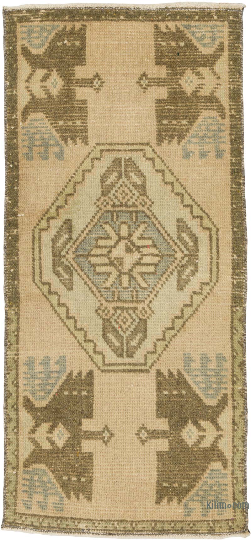 El Dokuma Vintage Halı - 47 cm x 101 cm - K0085763