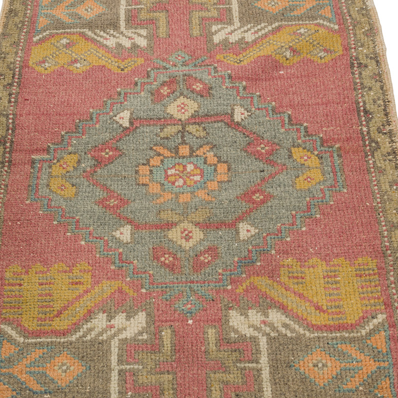 El Dokuma Vintage Halı - 53 cm x 99 cm - K0085765