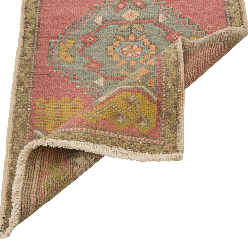 El Dokuma Vintage Halı - 53 cm x 99 cm - K0085765