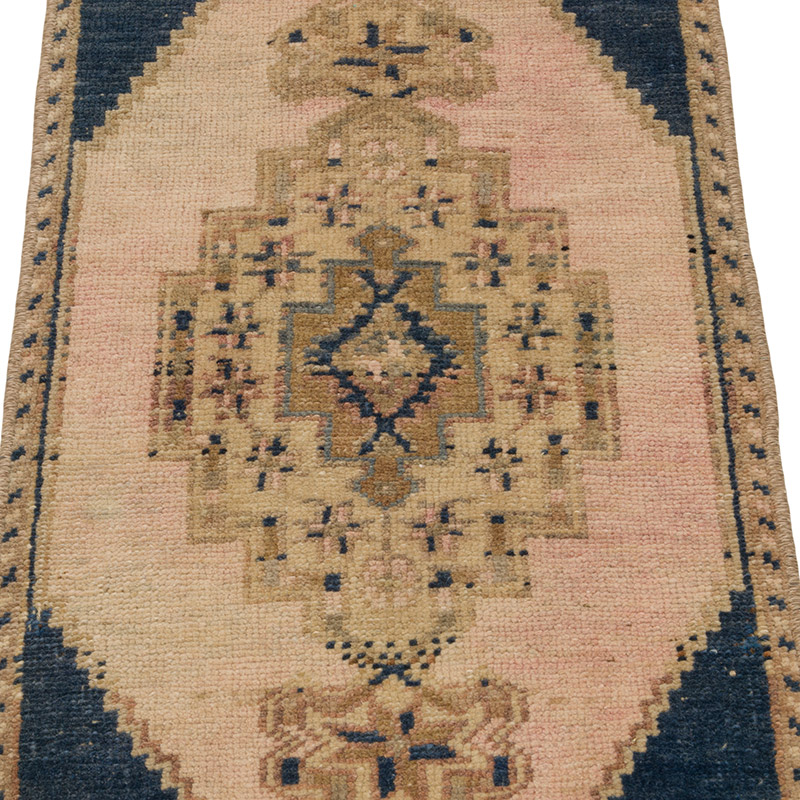 Alfombra Vintage Turca Anudada a Mano - 36 cm x 77 cm - K0085766