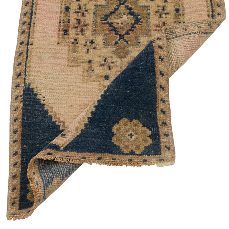 Alfombra Vintage Turca Anudada a Mano - 36 cm x 77 cm - K0085766