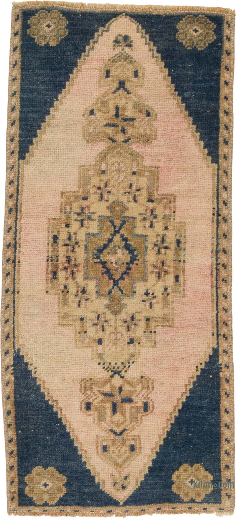 Alfombra Vintage Turca Anudada a Mano - 36 cm x 77 cm - K0085766