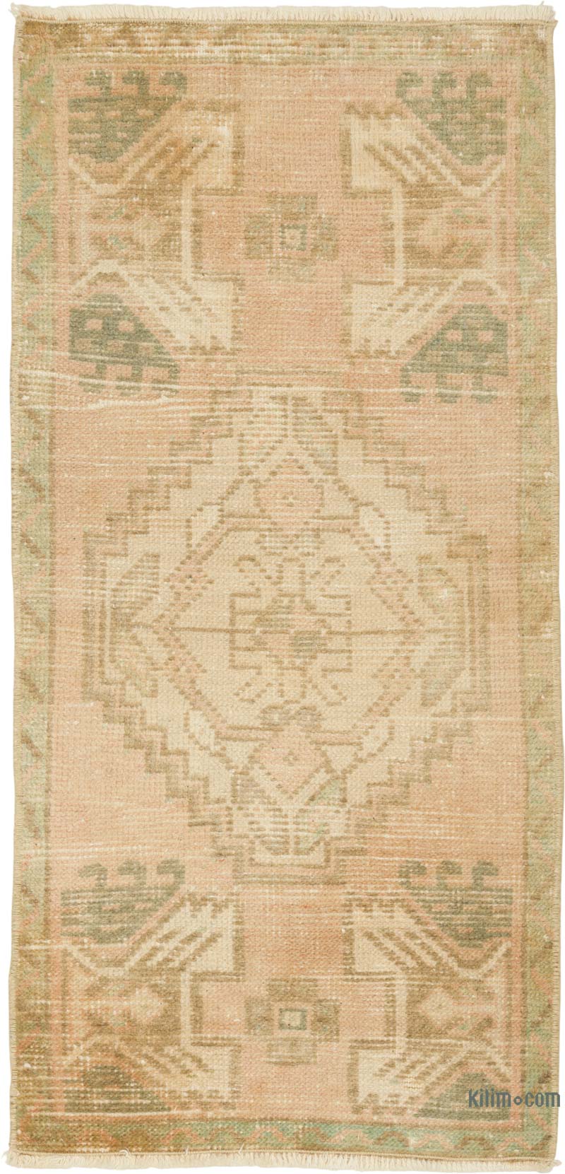Alfombra Vintage Turca Anudada a Mano - 47 cm x 96 cm - K0085767
