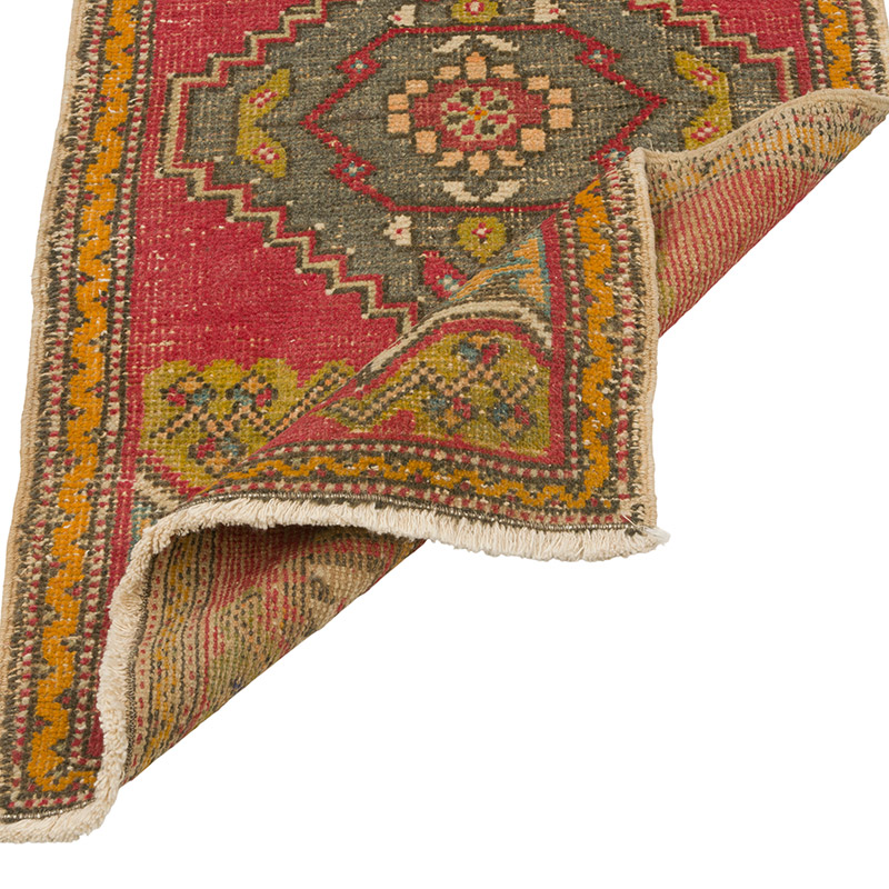 El Dokuma Vintage Halı - 52 cm x 91 cm - K0085768