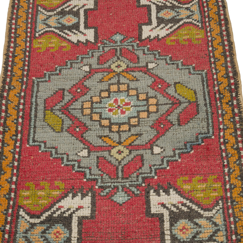 El Dokuma Vintage Halı - 49 cm x 93 cm - K0085769