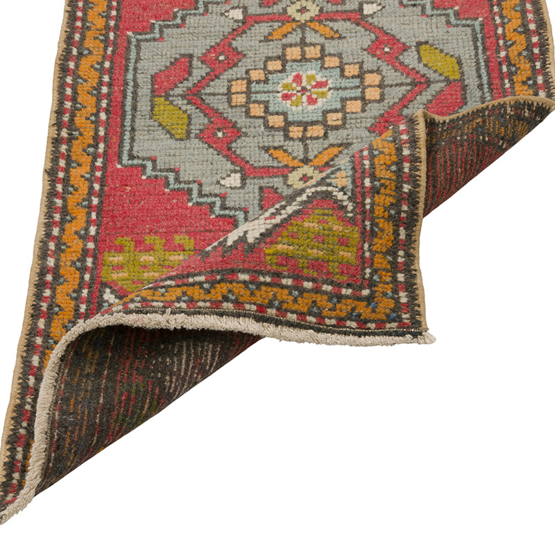 El Dokuma Vintage Halı - 49 cm x 93 cm - K0085769