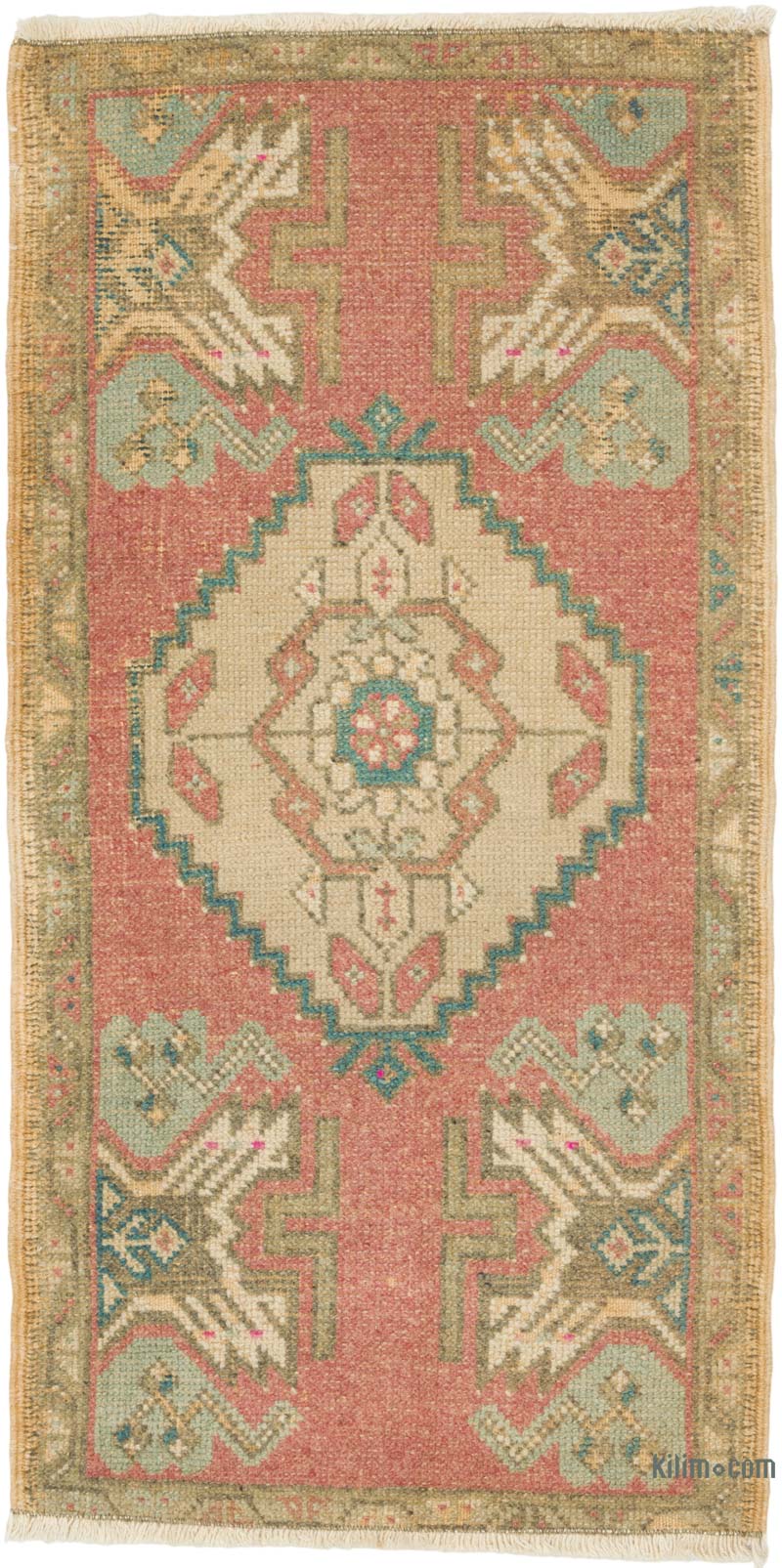 Alfombra Vintage Turca Anudada a Mano - 50 cm x 95 cm - K0085770