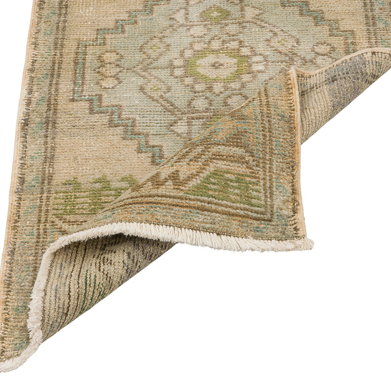 El Dokuma Vintage Halı - 53 cm x 91 cm - K0085771