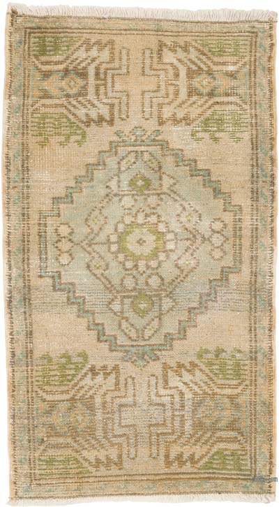 Alfombra Vintage Turca Anudada a Mano - 53 cm x 91 cm
