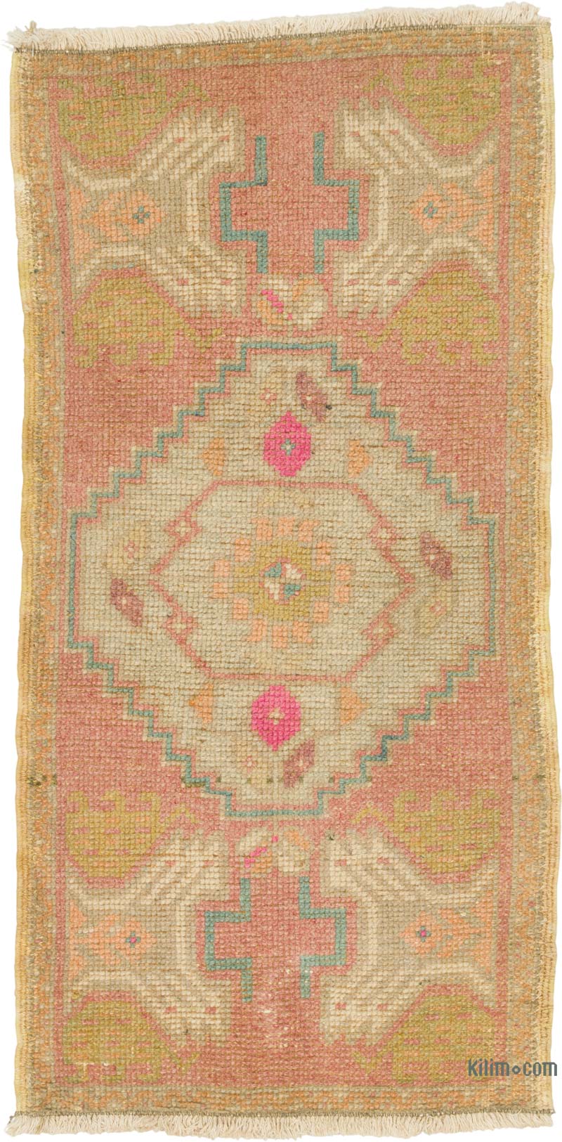 Alfombra Vintage Turca Anudada a Mano - 50 cm x 101 cm - K0085772