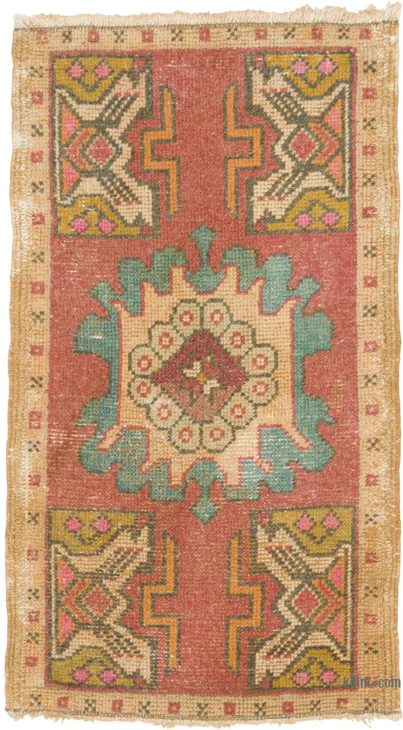 Alfombra Vintage Turca Anudada a Mano - 49 cm x 86 cm - K0085773