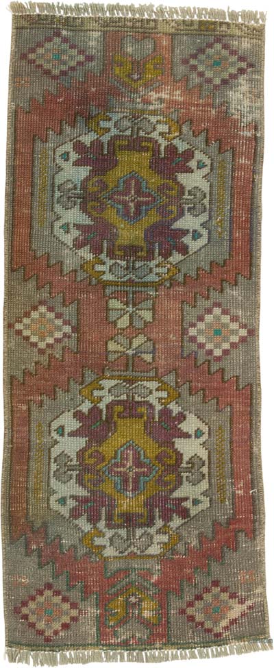 El Dokuma Vintage Halı - 36 cm x 90 cm
