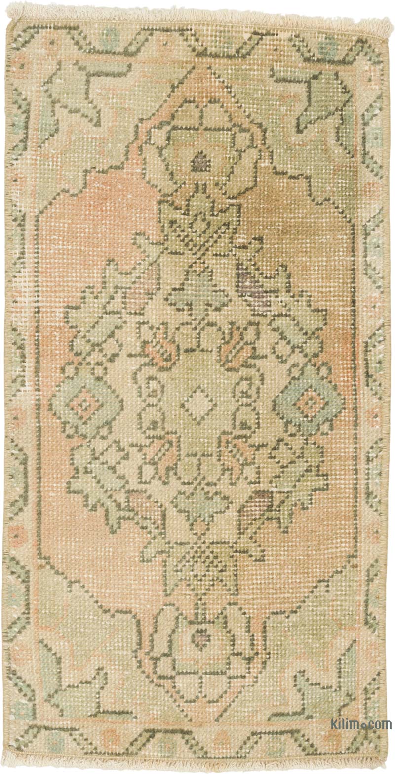 El Dokuma Vintage Halı - 41 cm x 80 cm - K0085775