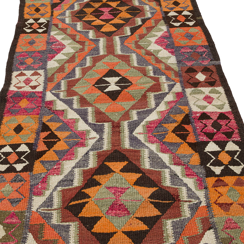 Corredor Vintage Herki Kilim - 92 cm x 330 cm - K0085777