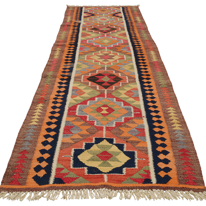 Corredor Vintage Herki Kilim - 100 cm x 326 cm - K0085778