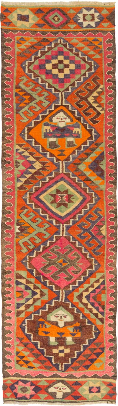 Corredor Vintage Herki Kilim - 97 cm x 331 cm