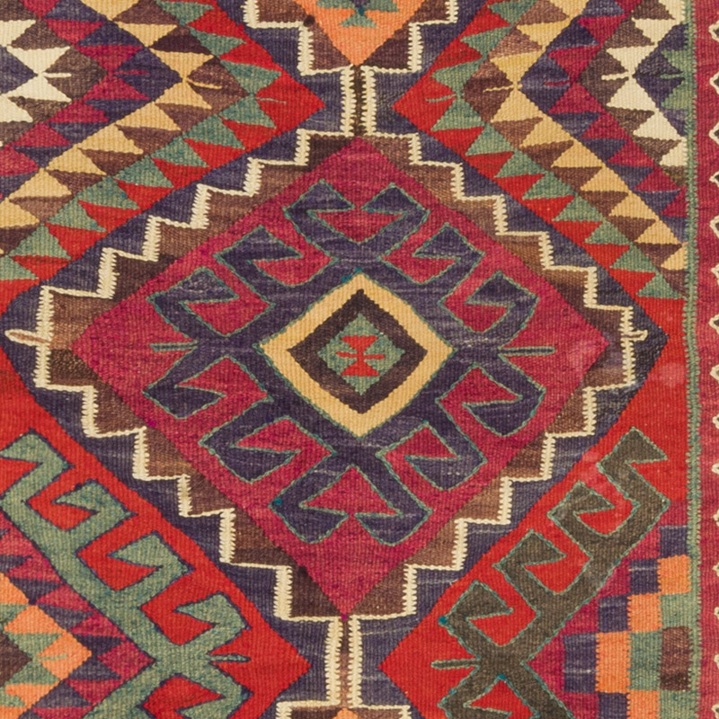 Vintage Herki Kilim Runner - 3' 3" x 10' 10" (39" x 130") - K0085783