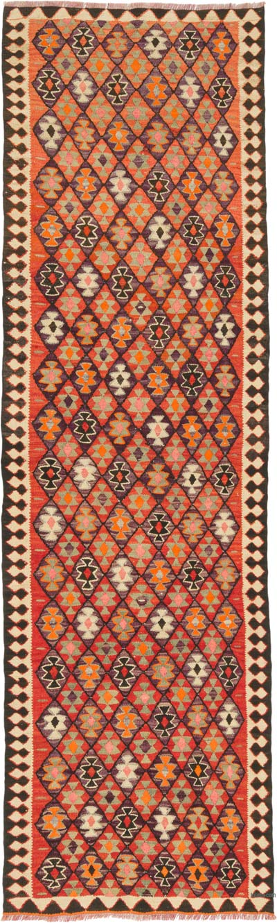 Vintage Herki Kilim Yolluk - 94 cm x 315 cm