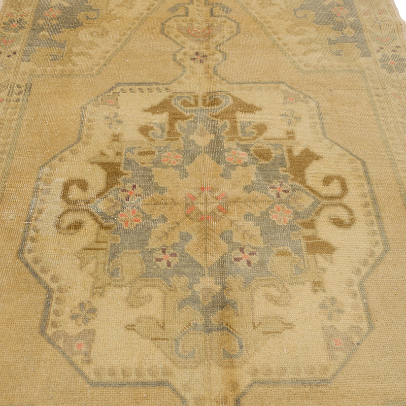 Alfombra Vintage Turca Anudada a Mano - 143 cm x 251 cm - K0085790