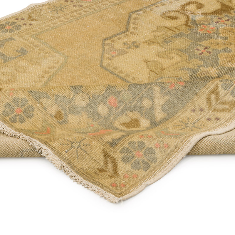 Alfombra Vintage Turca Anudada a Mano - 143 cm x 251 cm - K0085790