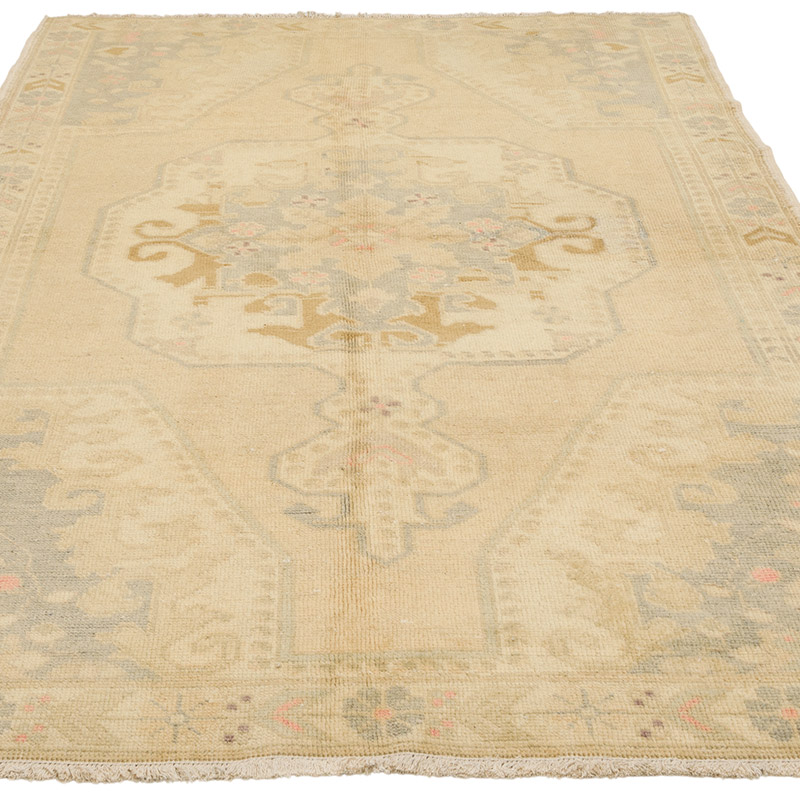 Alfombra Vintage Turca Anudada a Mano - 143 cm x 251 cm - K0085790
