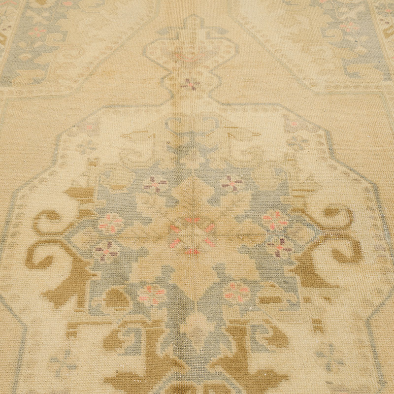 Alfombra Vintage Turca Anudada a Mano - 143 cm x 251 cm - K0085790