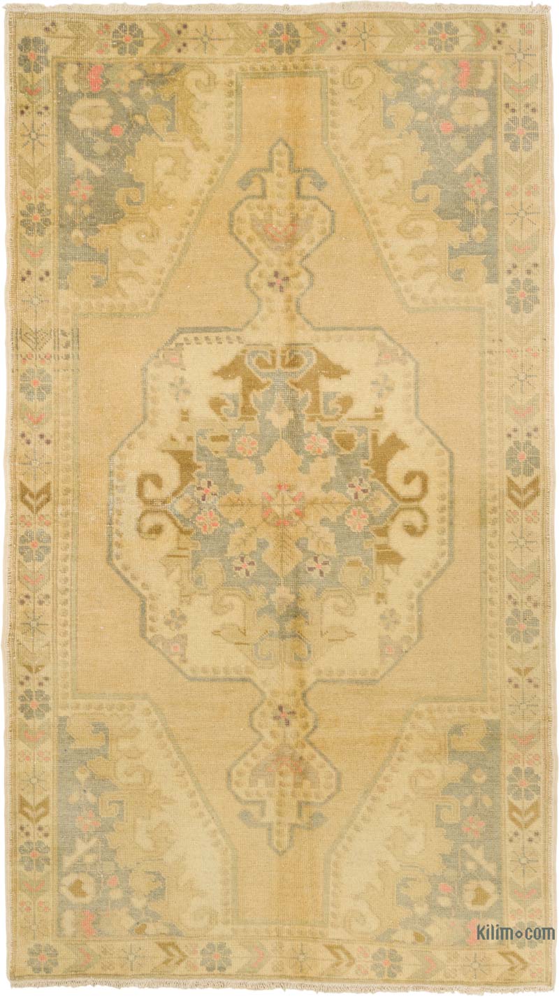 Alfombra Vintage Turca Anudada a Mano - 143 cm x 251 cm - K0085790