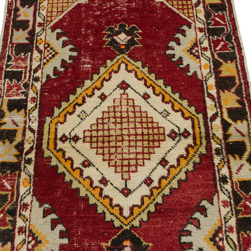 Alfombra Vintage Turca Anudada a Mano - 75 cm x 145 cm - K0085791