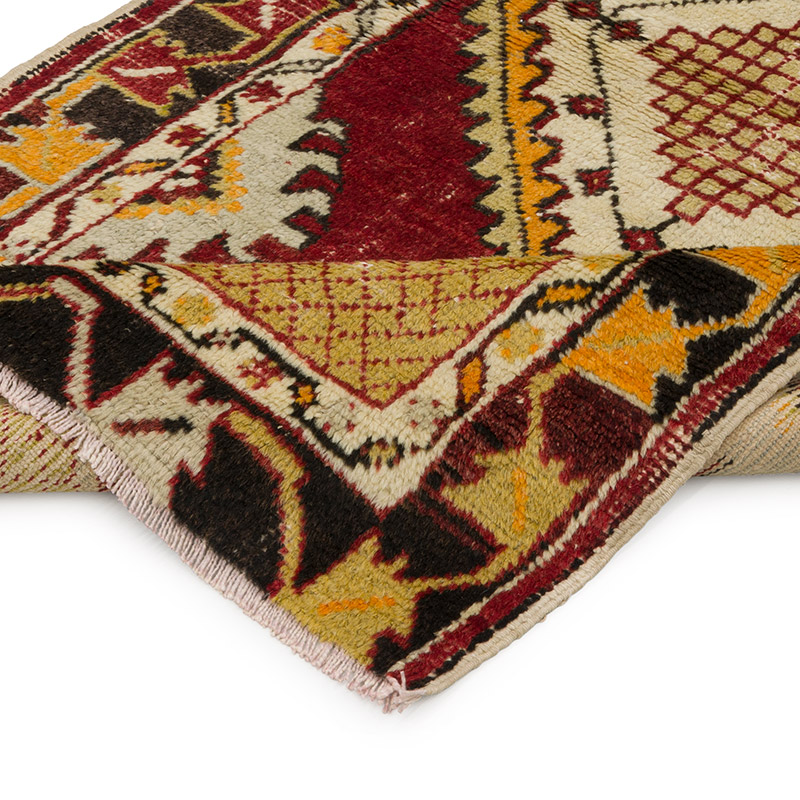Alfombra Vintage Turca Anudada a Mano - 75 cm x 145 cm - K0085791
