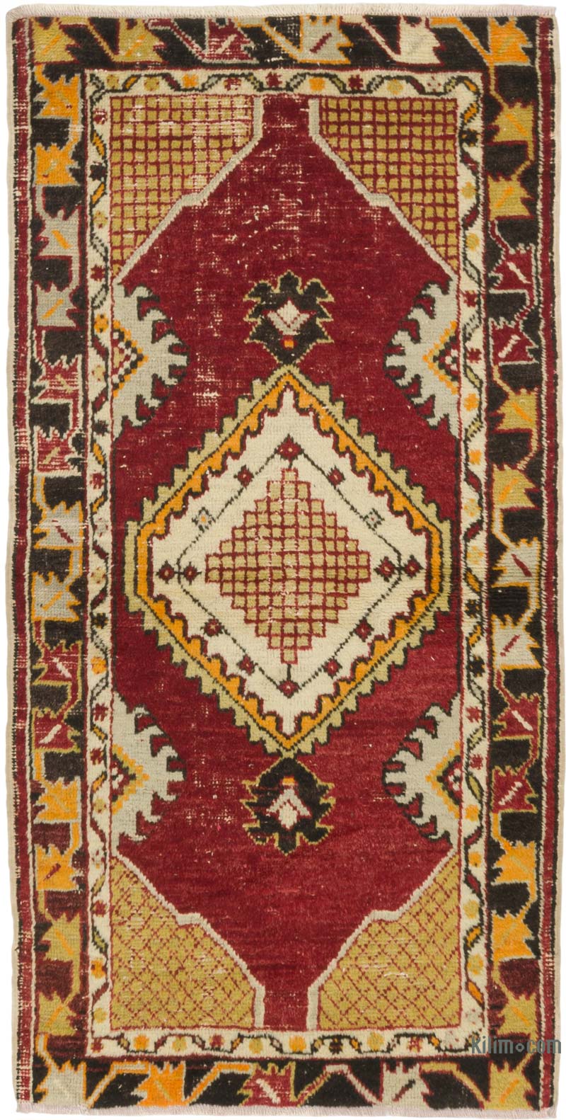 Alfombra Vintage Turca Anudada a Mano - 75 cm x 145 cm - K0085791