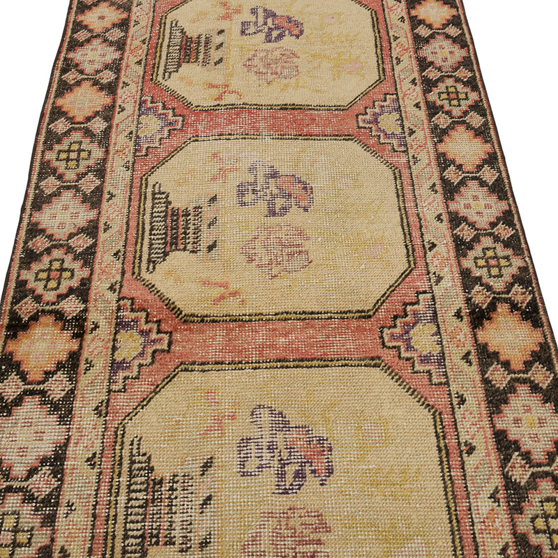 El Dokuma Vintage Halı - 90 cm x 273 cm - K0085793