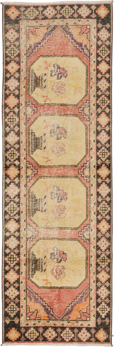 Alfombra Vintage Turca Anudada a Mano - 90 cm x 273 cm