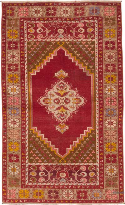 El Dokuma Vintage Halı - 98 cm x 162 cm